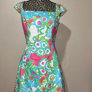 Lilly Pulitzer Pink and Blue Floral Dress